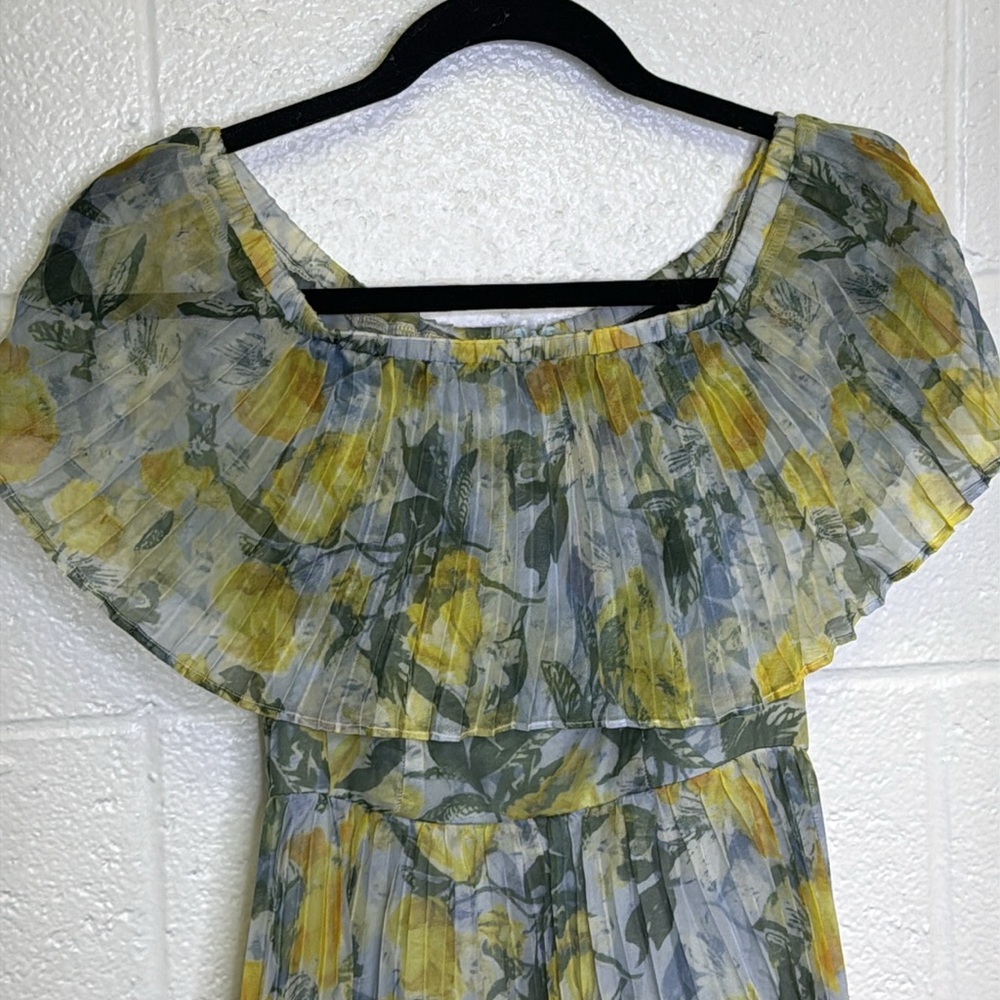 o.p.t. Yellow and Green Tiered Ruffled Maxi Sundress - Picture 5 of 12